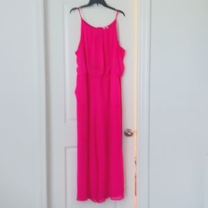 Bright Pink jumpsuit with Pockets